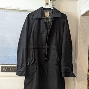 Tulle Woman Black Trench Coat